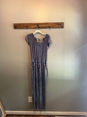 Promesa Washed Indigo Short-Sleeve Jumpsuit
